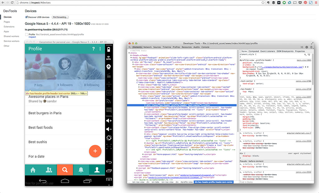 Apache Cordova and Remote Debugging on Android